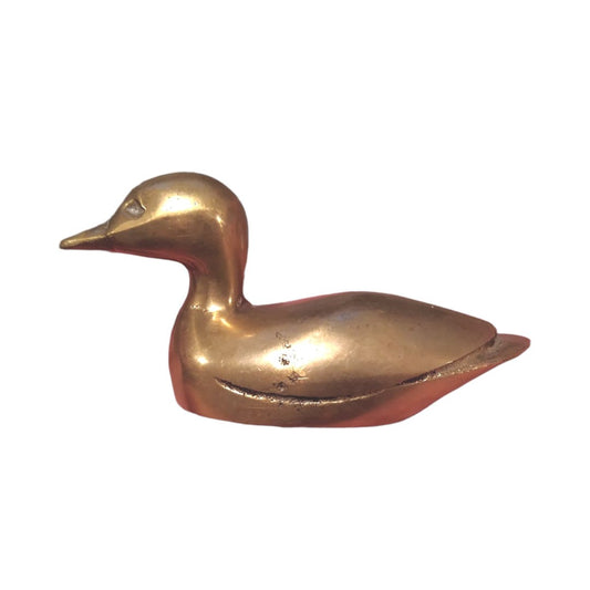 Vintage Brass Duck Paperweight 4"