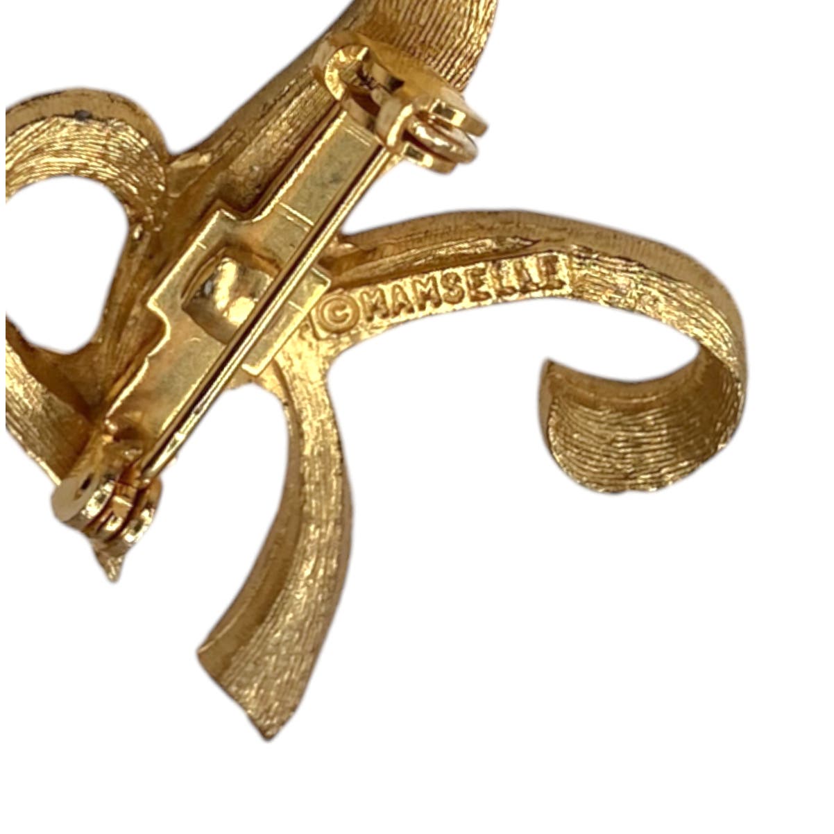50's Vintage Gold Monogram "M" Engraved Pin