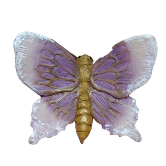 80's Vintage Dezine Purple Butterfly Brooch Signed