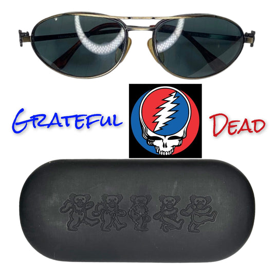 90's Vintage Grateful Dead "Eyes of the World" Sunglasses Franklin's Tower Gold Frame
