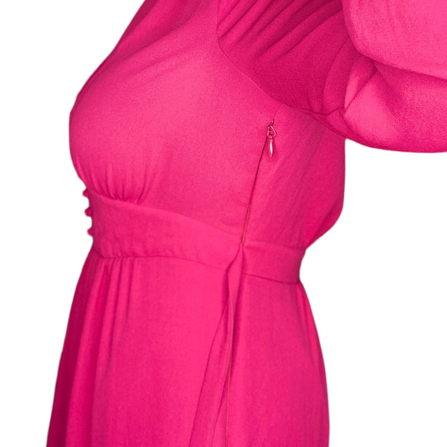 40's Vintage Style Pink Long Sleeve Dress size Large